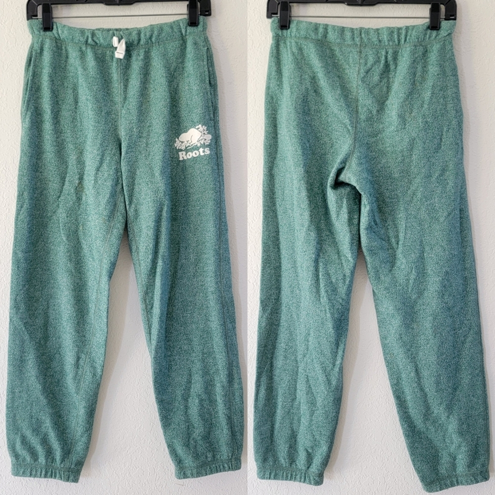 ROOTS Kids Organic Original Roots Sweatpants In Green 10.